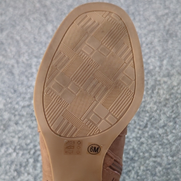 CL by Laundry Brown Peep-Toe Heeled Boots - Picture 9 of 15